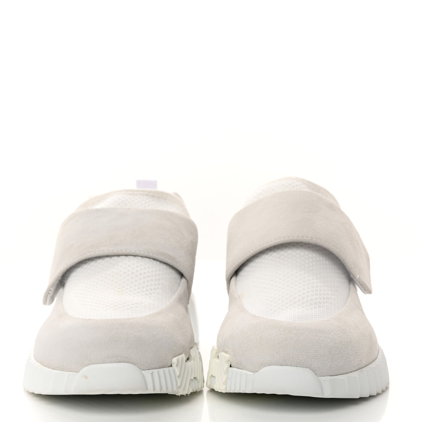 Suede Goatskin Knit H Sneakers 38 White
