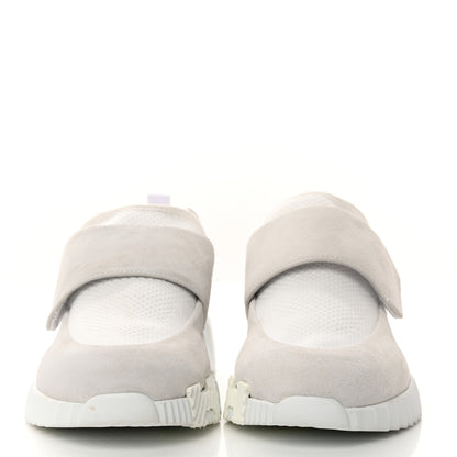 Hermes Suede Goatskin Knit H Sneakers 38 White 2 of 9