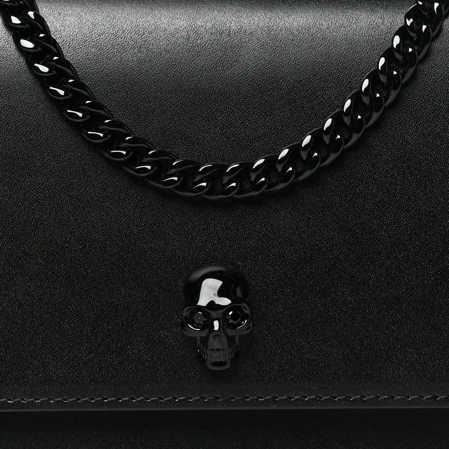 Alexander McQueen Calfskin Skull Small Crossbody Bag Black 7 of 10