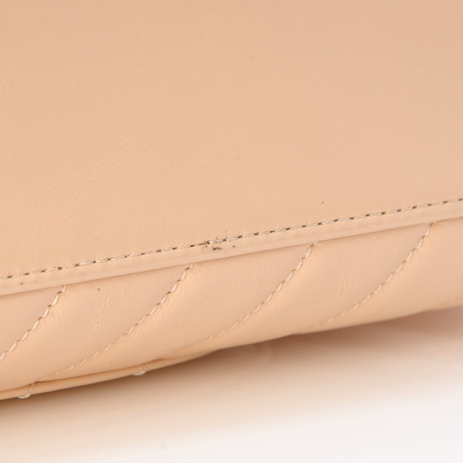 Chanel Calfskin Chevron Quilted Small Coco Handle Flap Light Beige 8 of 11