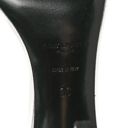 Saint Laurent Calfskin Lexi 90 Ankle Strap Sandals 36 Silver 6 of 17