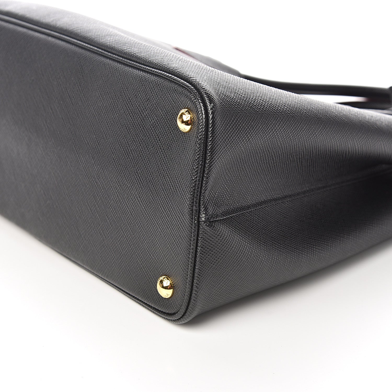 Prada Saffiano Cuir Medium Double Bag Black Fuoco 8 of 10