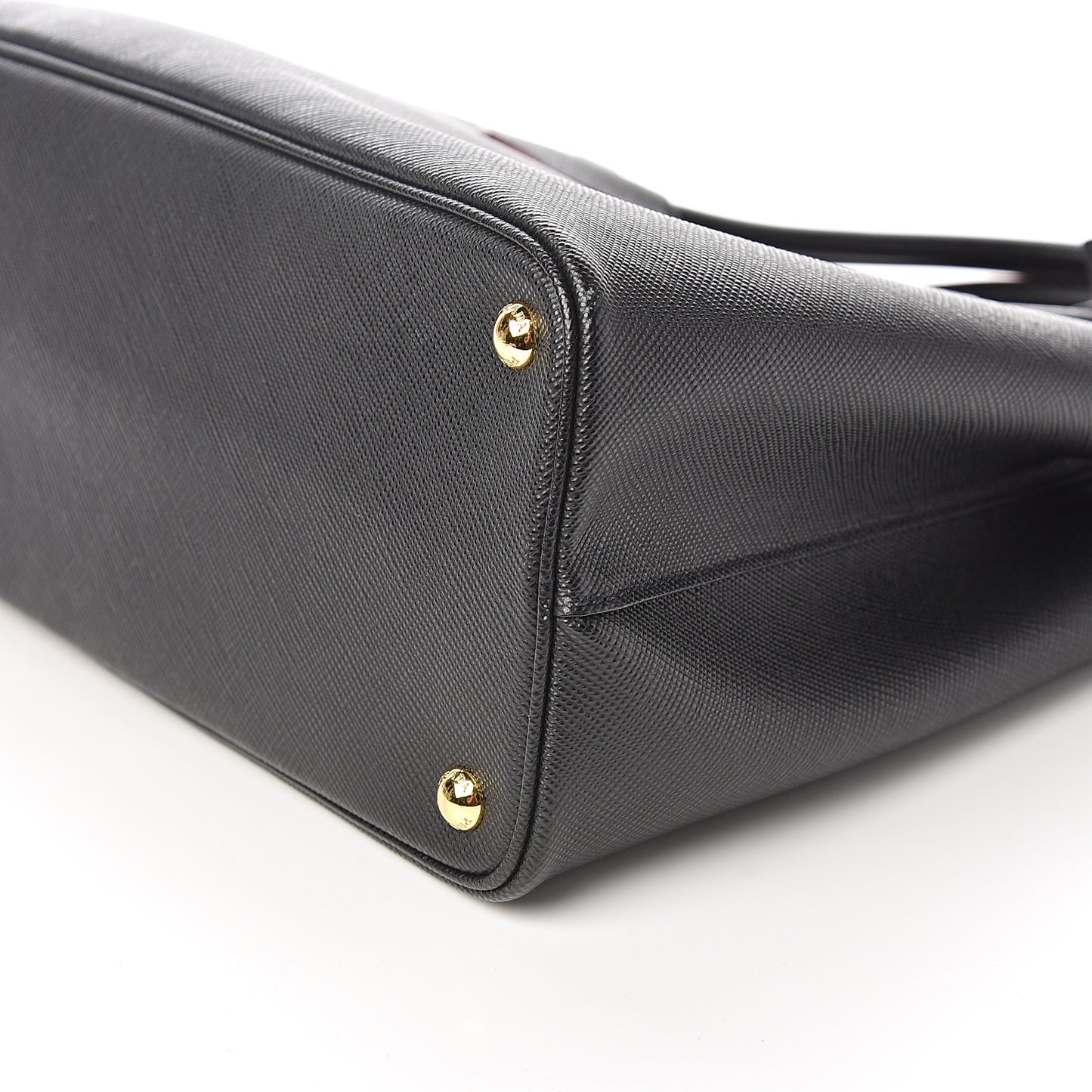 Saffiano Cuir Medium Double Bag Black Fuoco