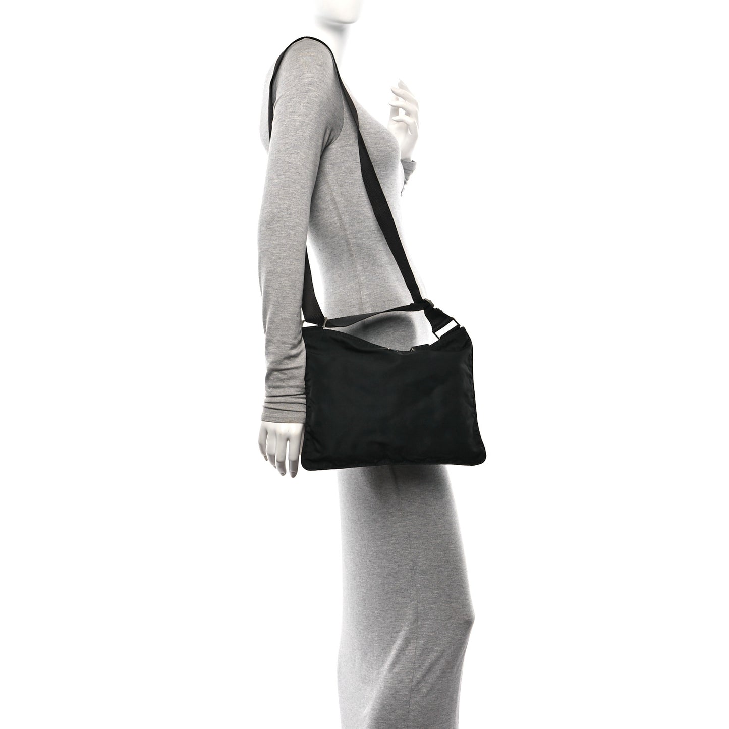 Nylon Crossbody Bag Black