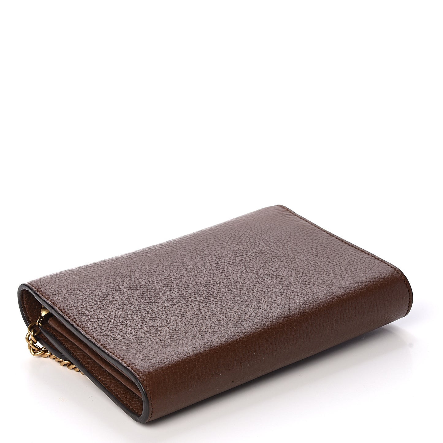 Cellarius Calfskin GG Marmont Chain Wallet Nut Brown