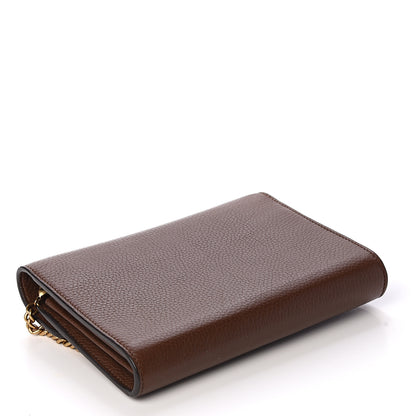 Gucci Cellarius Calfskin GG Marmont Chain Wallet Nut Brown 3 of 9