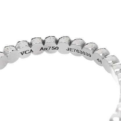 Van Cleef & Arpels 18K White Gold Small Perlee Ring 48 4.5 4 of 5