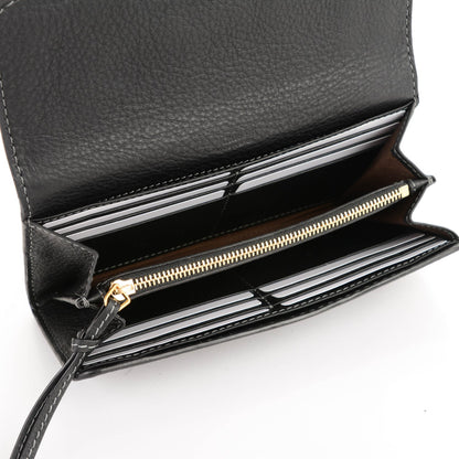 Chloe Calfskin Marcie Continental Flap Wallet Black 5 of 7