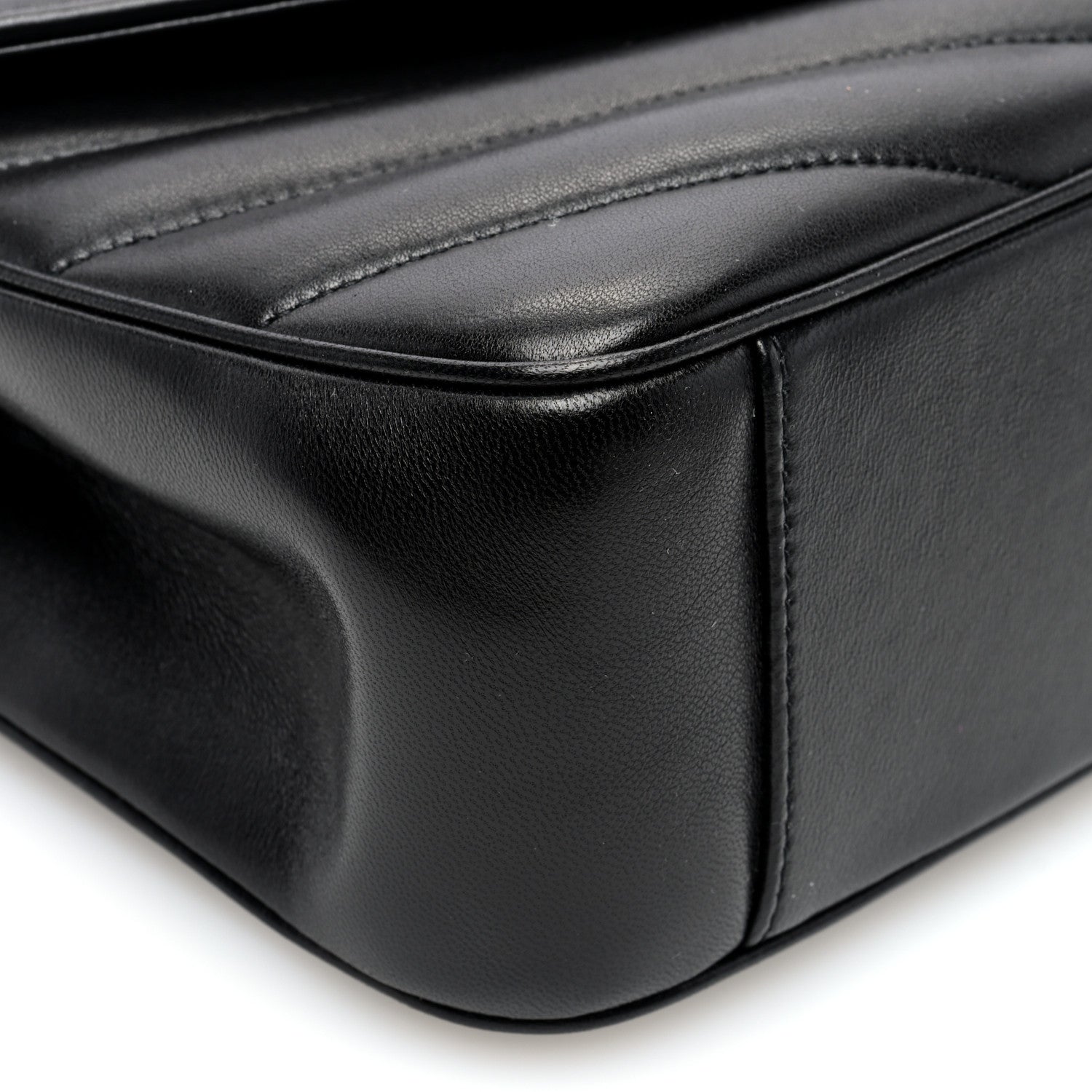 Saint Laurent Lambskin Chevron Quilted Medium Loulou Black 8 of 10