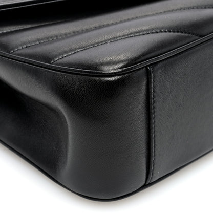 Saint Laurent Lambskin Chevron Quilted Medium Loulou Black 8 of 10