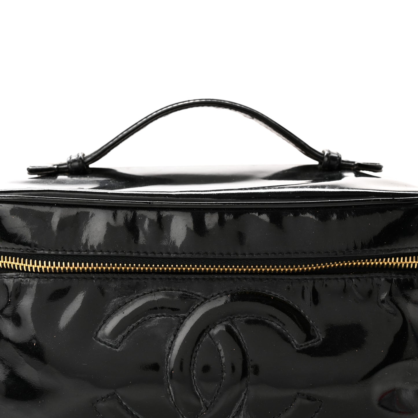 Patent Vanity Cosmetic Case Black