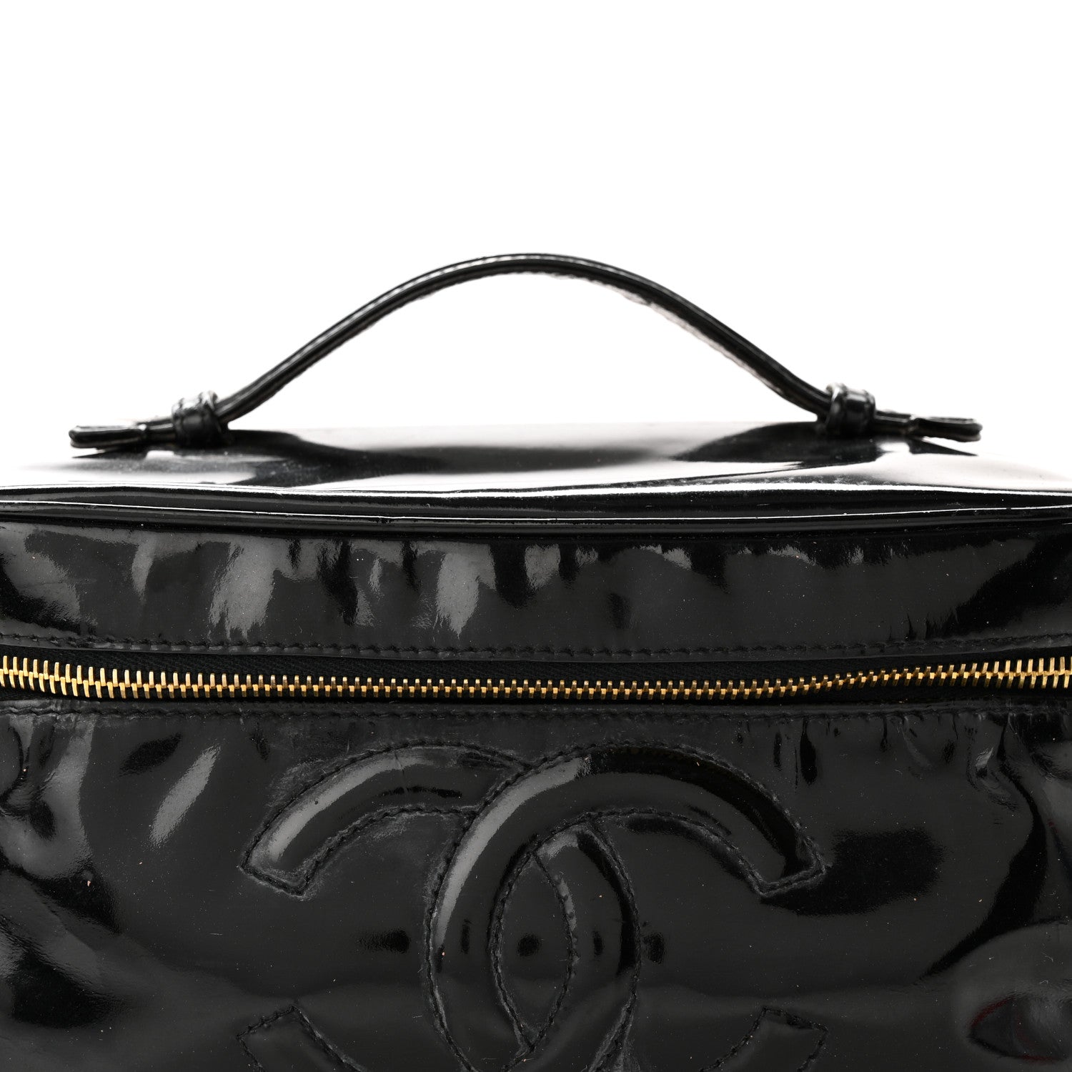 Chanel Patent Vanity Cosmetic Case Black 9 of 20