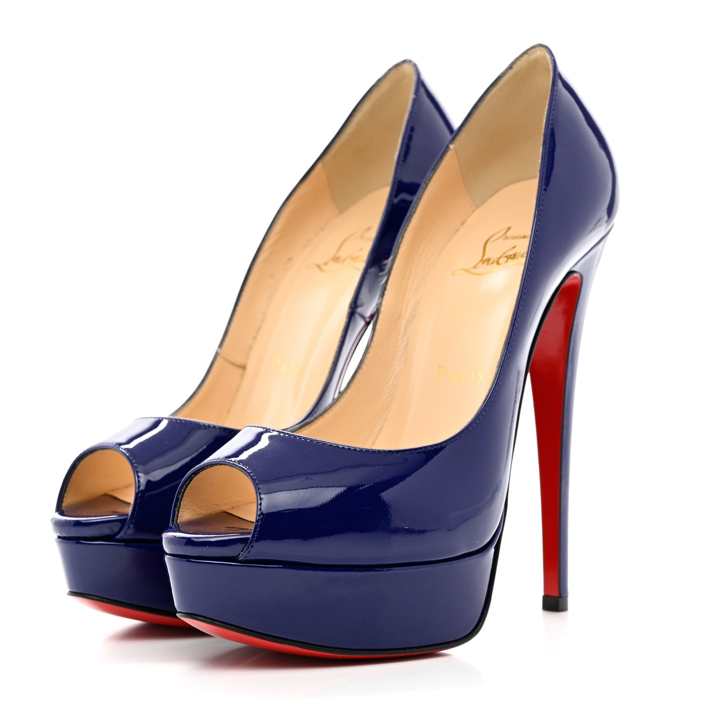 Patent Lady Peep 150 Pumps 36 China Blue