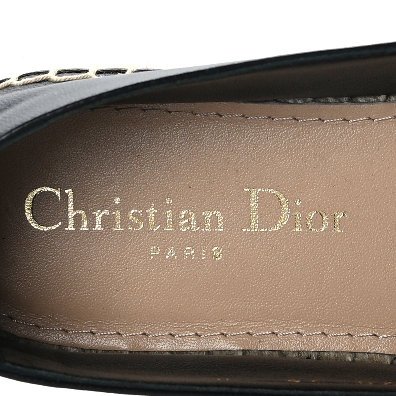 Christian Dior Lambskin Granville Espadrilles 36 Black 7 of 8
