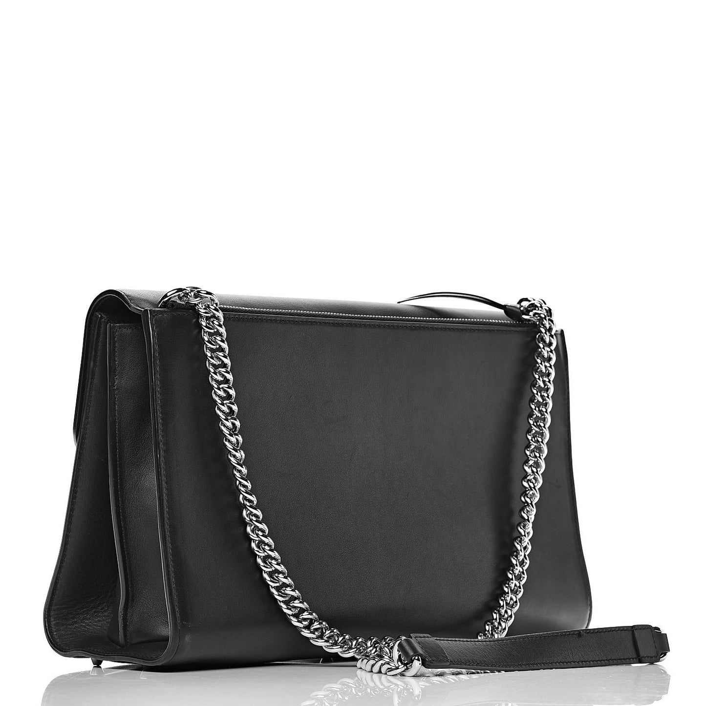 Moon Calfskin Medium Interlocking G Shoulder Bag Black