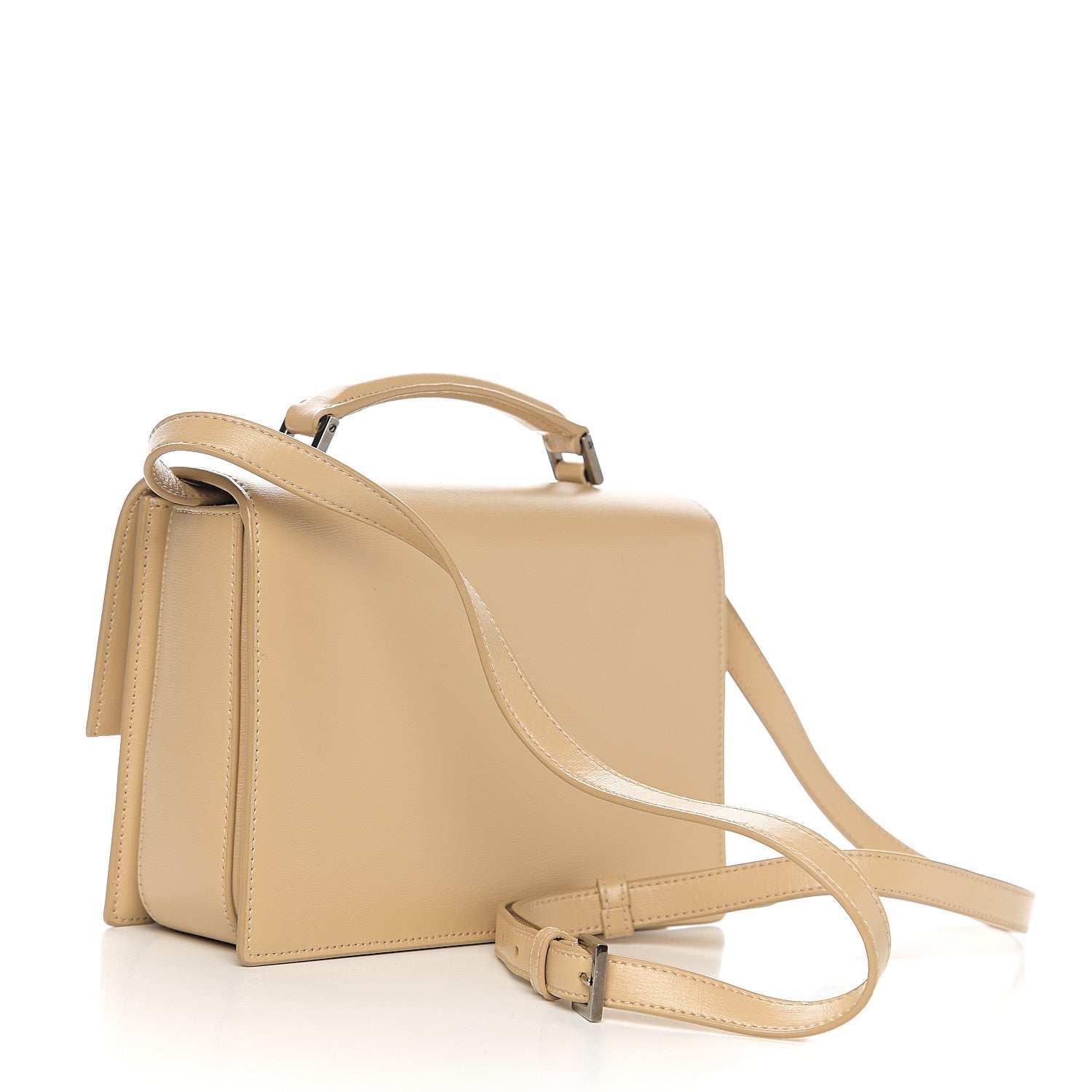 Saint Laurent Calfskin Medium Bellechasse Satchel Beige 2 of 9