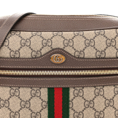 Gucci GG Supreme Monogram Web Small Ophidia Shoulder Bag Brown 8 of 13