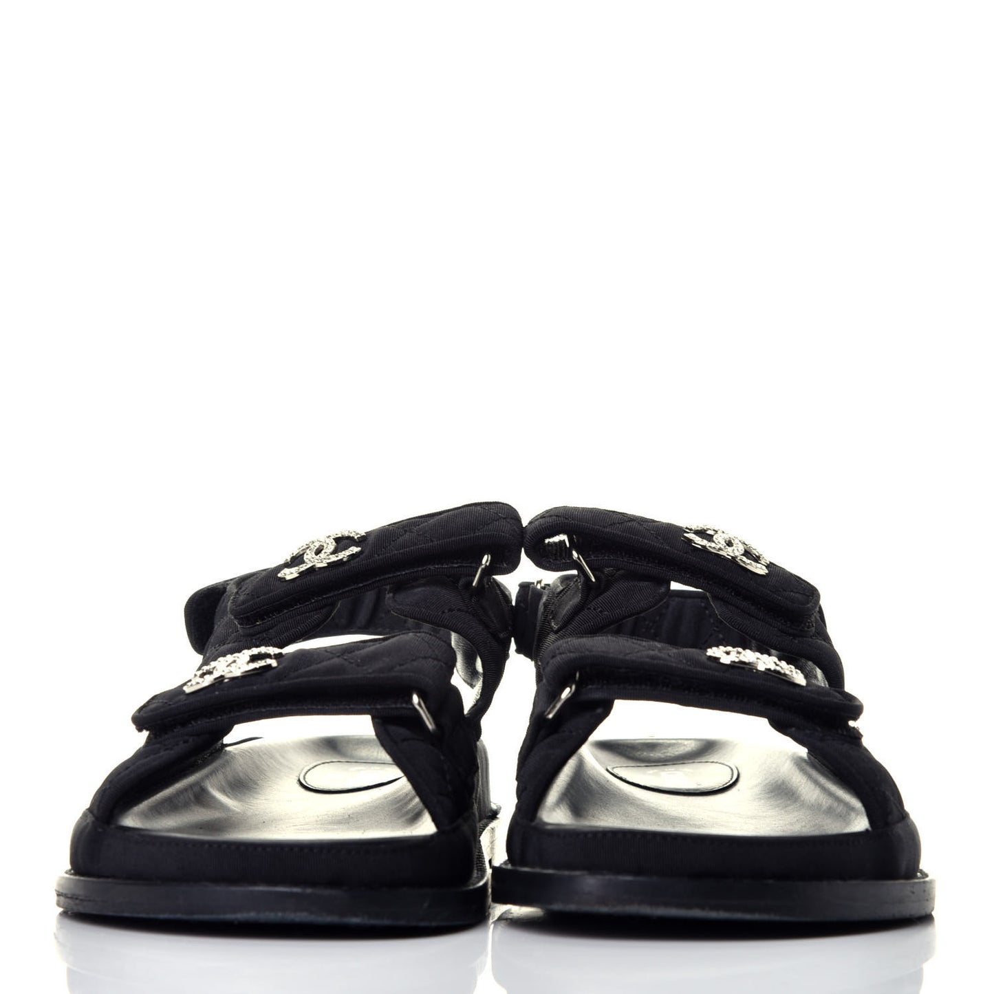 Fabric Velcro Dad Sandals 39 Black