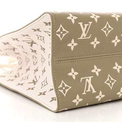 Louis Vuitton Empreinte Monogram Spring In The City Onthego MM Kaki Beige Cream 9 of 10
