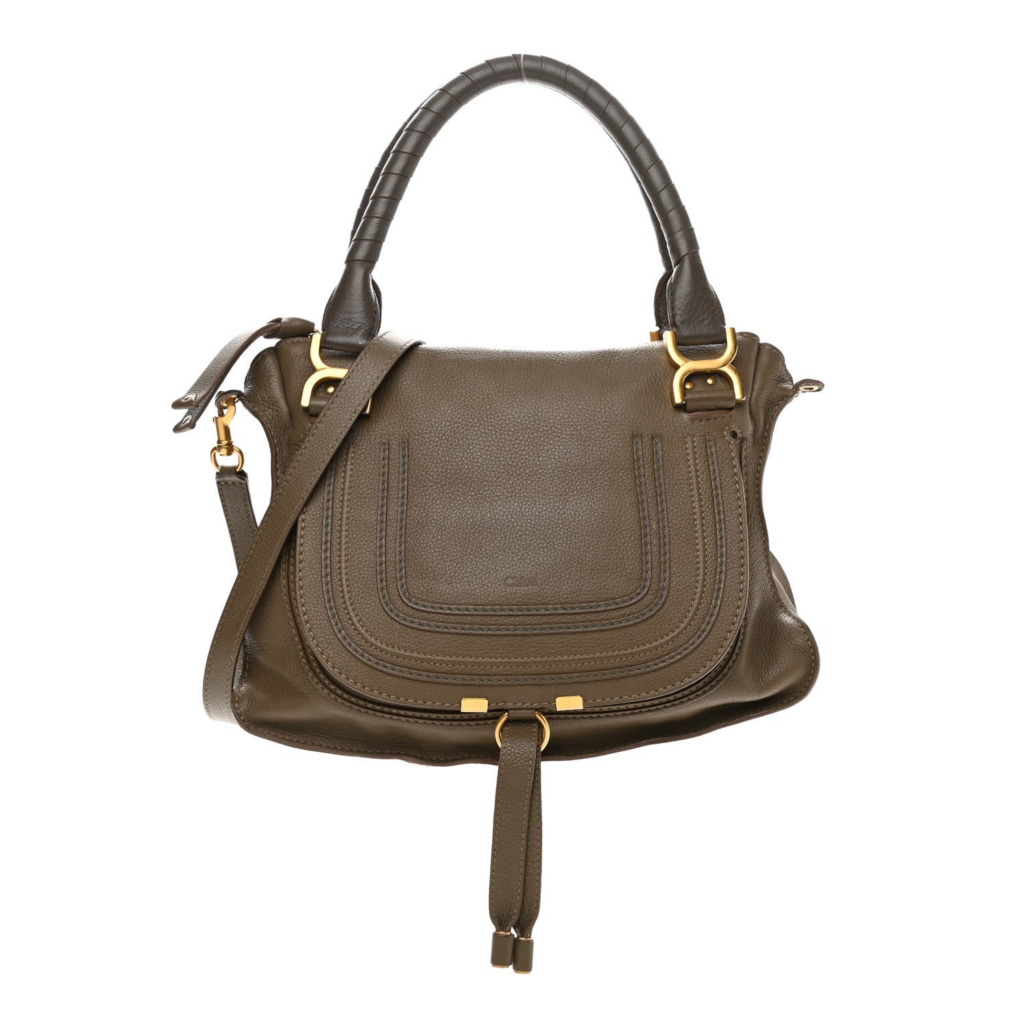 Chloe Calfskin Medium Marcie Satchel Anchor Grey 1 of 12