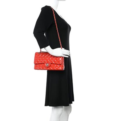 Chanel Patent Calfskin Quilted Medium Double Flap Red 2 of 18
