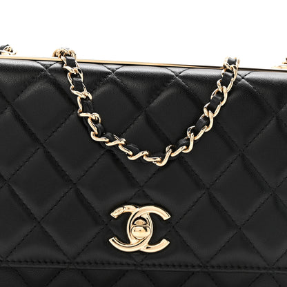 Chanel Lambskin Quilted Trendy CC Wallet On Chain WOC Black 9 of 13