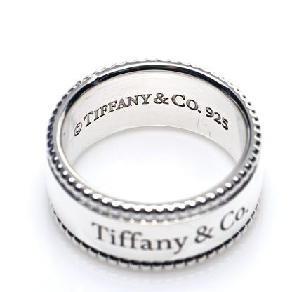 Tiffany Sterling Silver Milgrain I Love You Band Ring 48 4.5 4 of 5