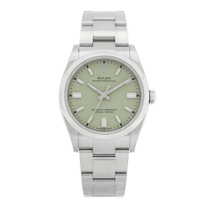 Rolex Stainless Steel 36mm Oyster Perpetual Watch Pistachio 126000 1 of 5