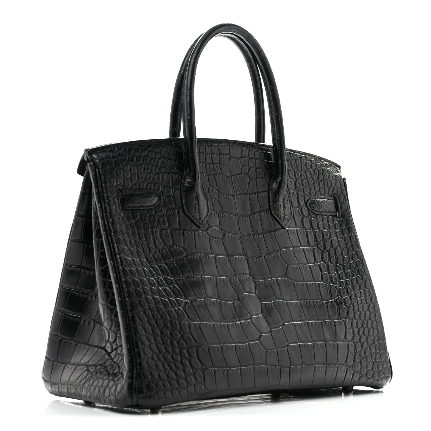 Hermes Matte Alligator Birkin 30 Black 2 of 13