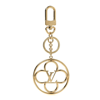 Louis Vuitton LV Flower Finesse Bag Charm Key Holder Gold 1 of 3