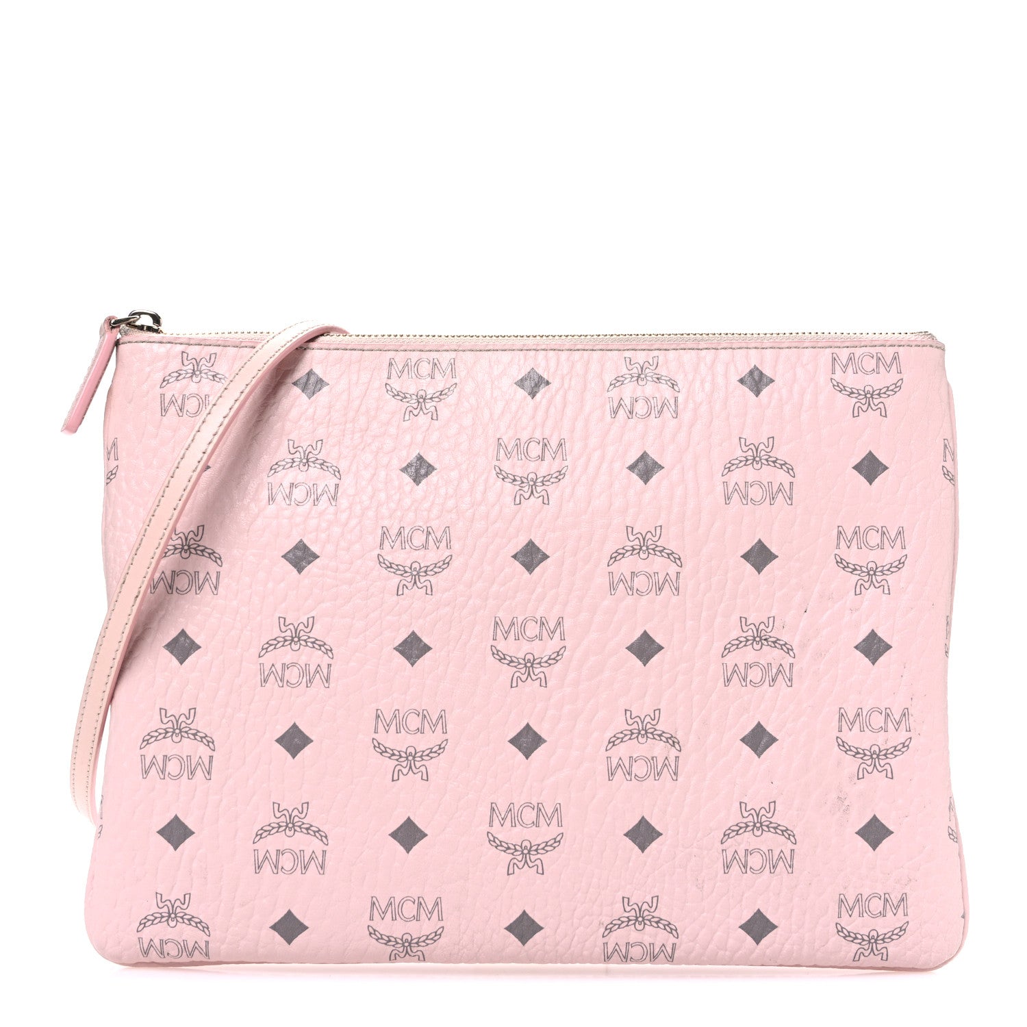MCM Visetos Medium Crossbody Pouch Soft Pink 1 of 10