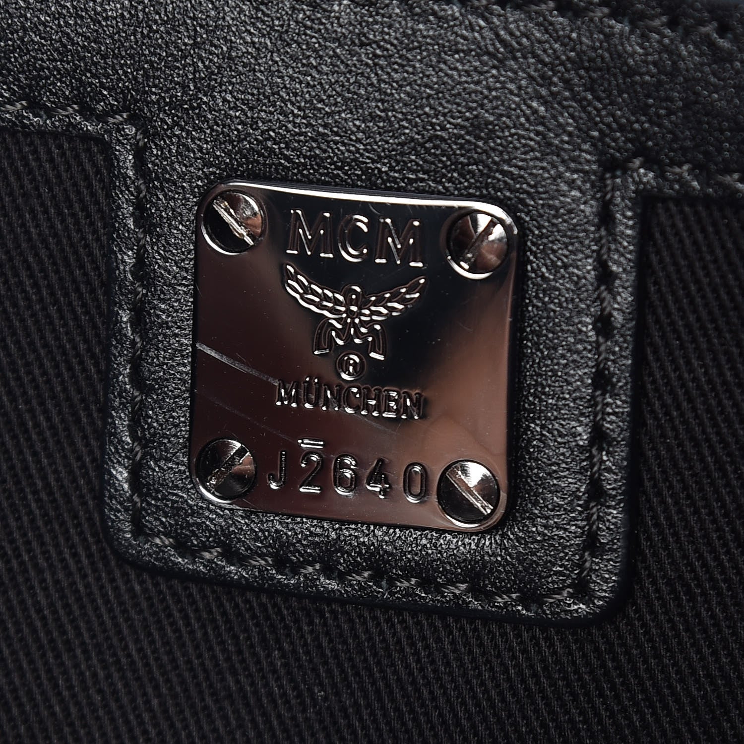 MCM Visetos Munich Lion Camo Print Zip Pouch Grey 6 of 10