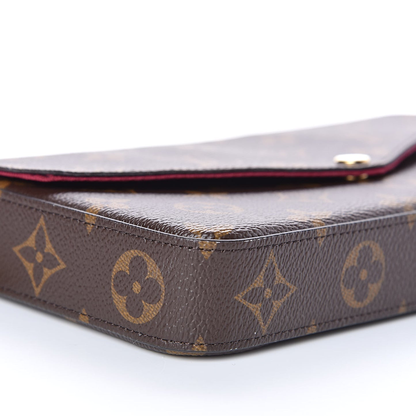 Monogram Pochette Felicie Chain Wallet Fuchsia