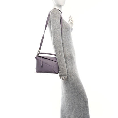 Loewe Soft Grained Calfskin Small Puzzle Edge Bag Pale Aubergine Glaze 2 of 10