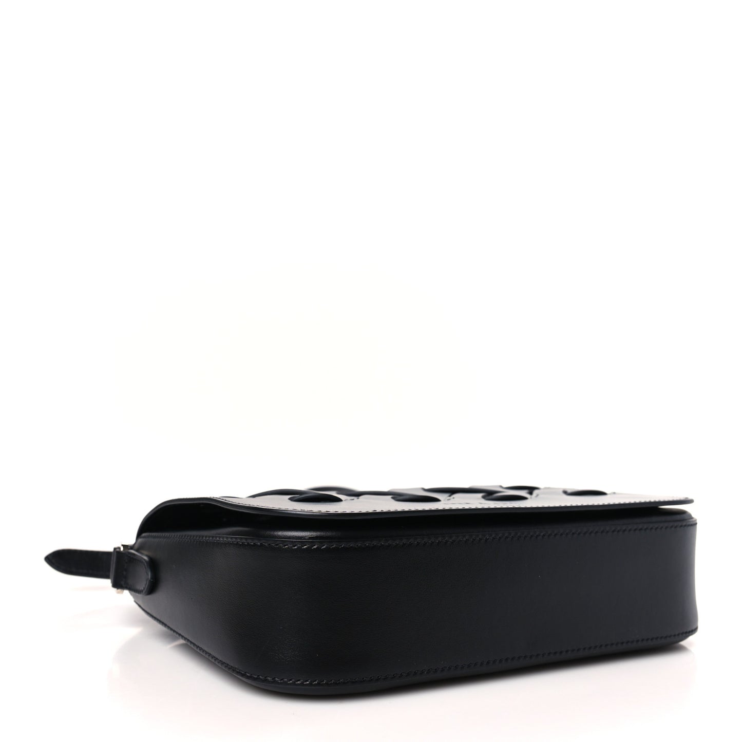 Vitello Intreccio Tress Shoulder Bag Black