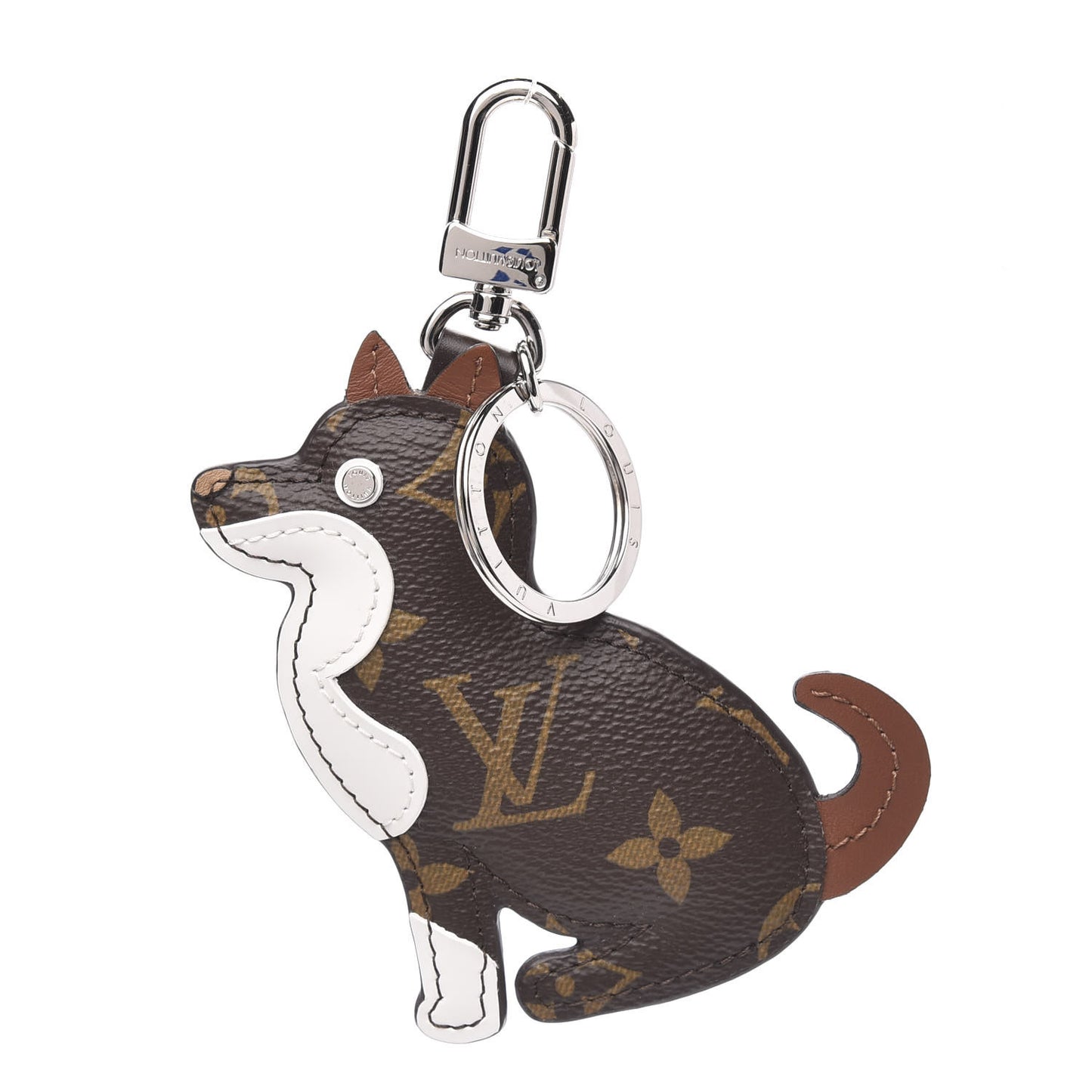 Monogram Dog Bag Charm Key Holder