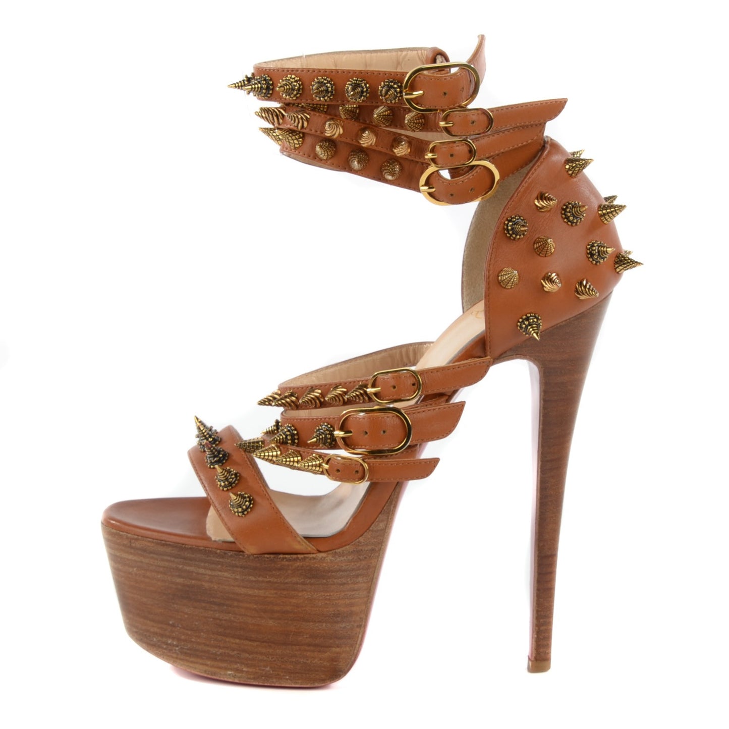 Calfskin Botticellita 160 Sandals 38 Brown