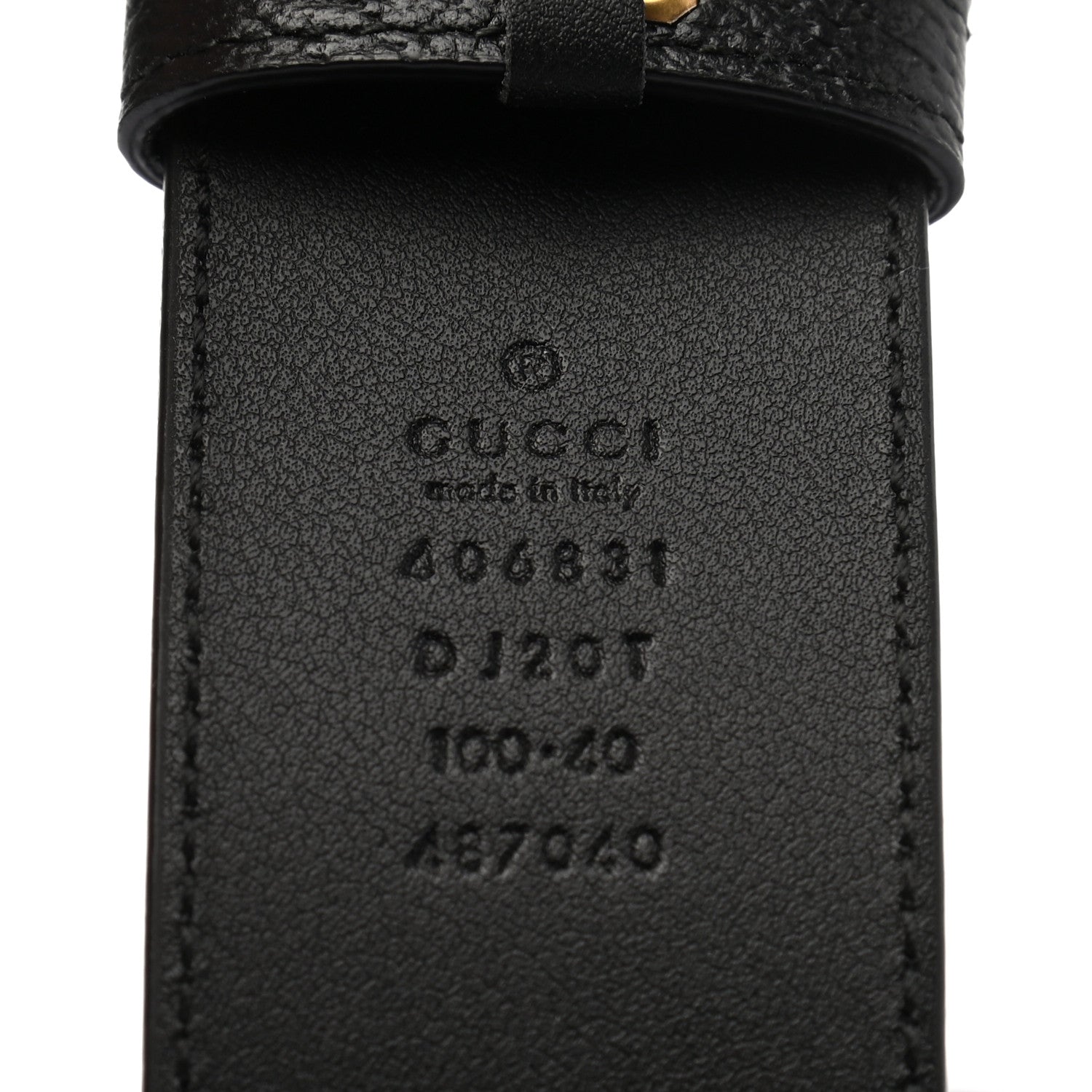 Gucci Textured Calfskin Double G 40mm Belt 100 40 Black 5 of 5