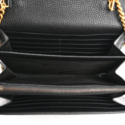 Gucci Calfskin GG Marmont Chain Wallet Black 5 of 10