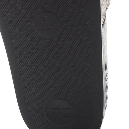Gucci GG Supreme Monogram Tian Print Slide Sandals 35 36 Black Ebony Multicolor 10 of 19