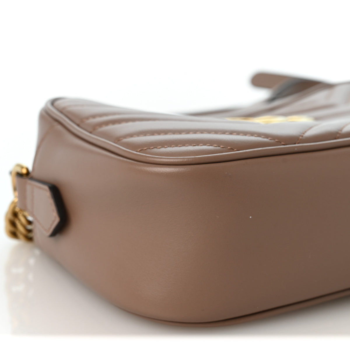 Calfskin Matelasse Small GG Marmont Chain Shoulder Bag Porcelain Rose