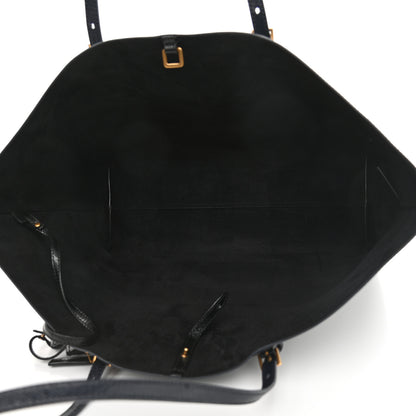 Saint Laurent Calfskin Large Shopping Tote Deep Marine 6 of 13