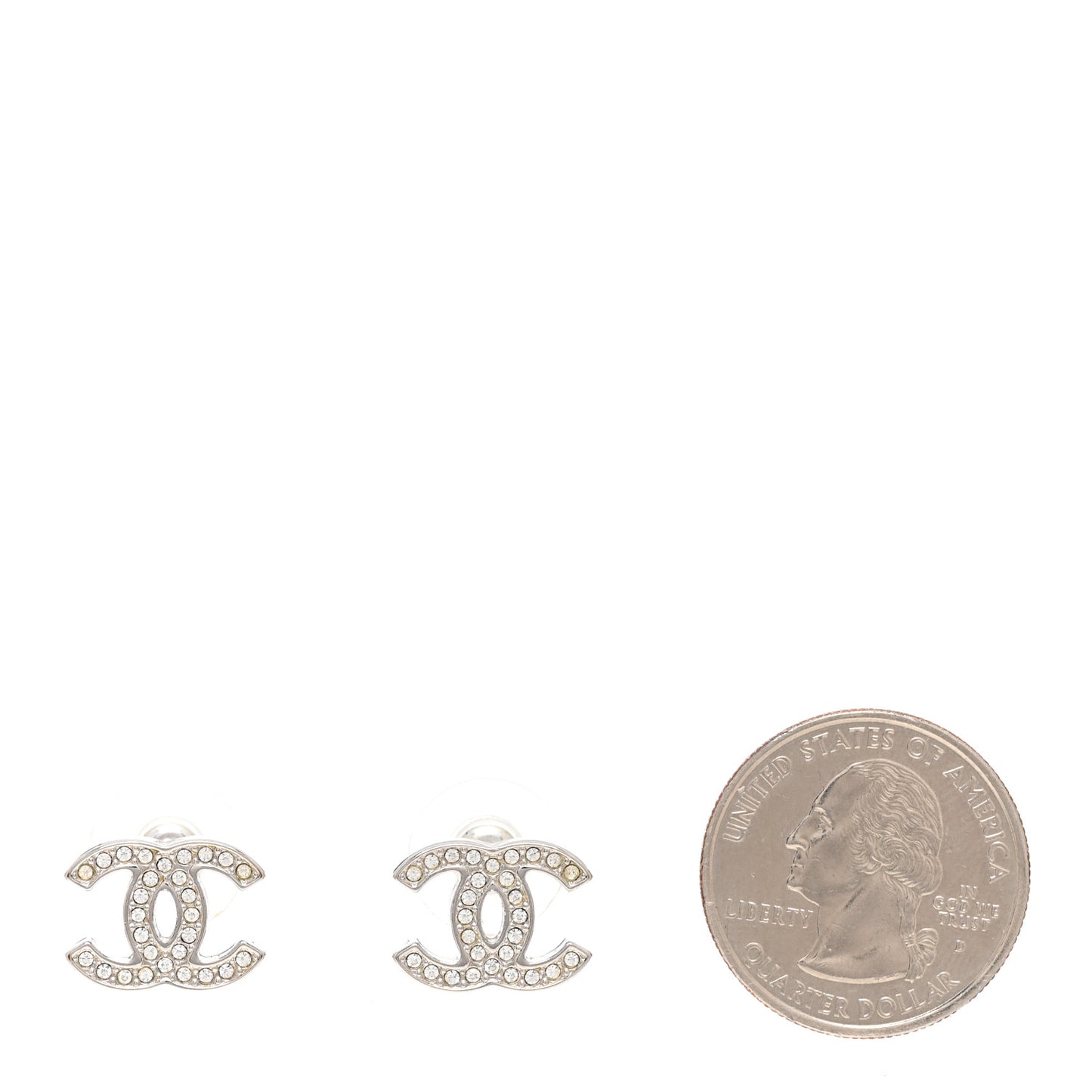 Crystal Timeless CC Earrings Silver