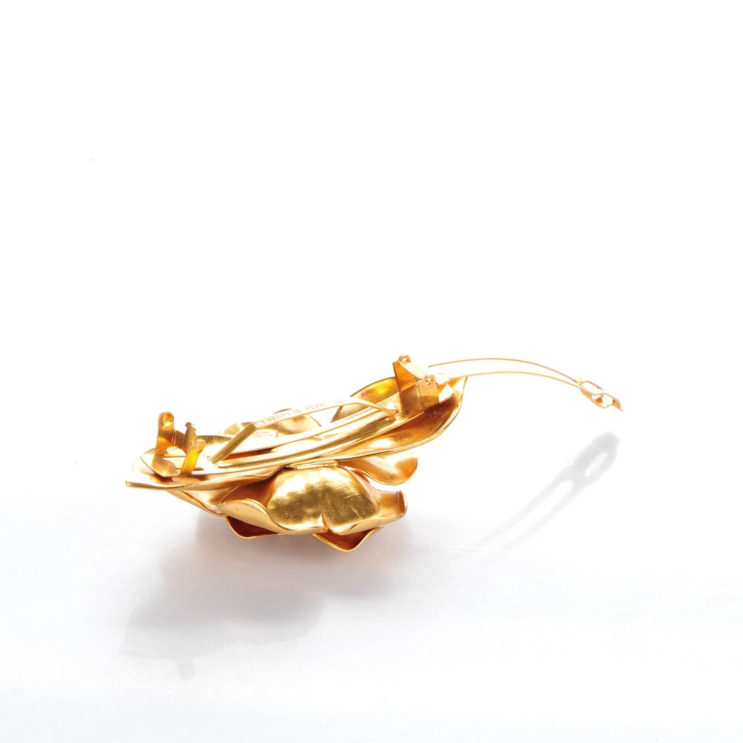Chanel Camellia Flower Hair Barrette Gold 5 of 5