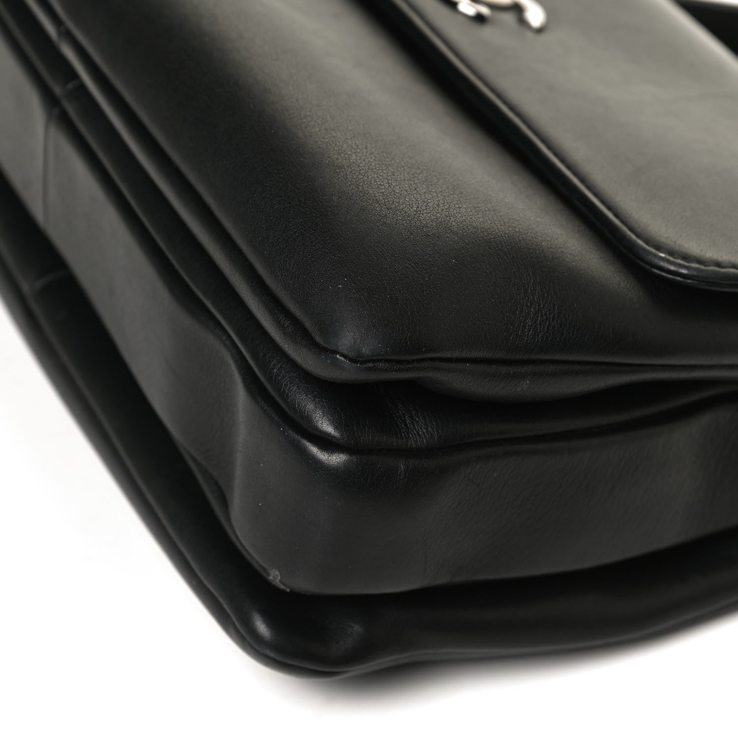 Chanel Calfskin Medium Trendy CC Dual Handle Flap Bag Black 10 of 13
