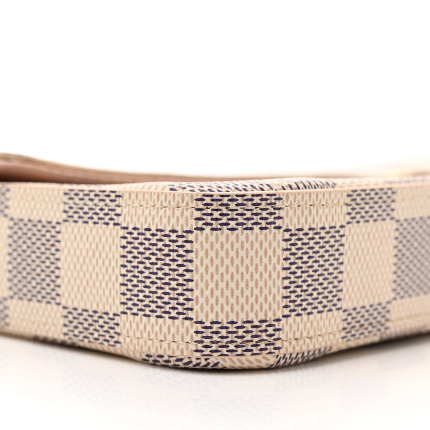 Damier Azur Pochette Felicie Chain Wallet Rose Ballerine
