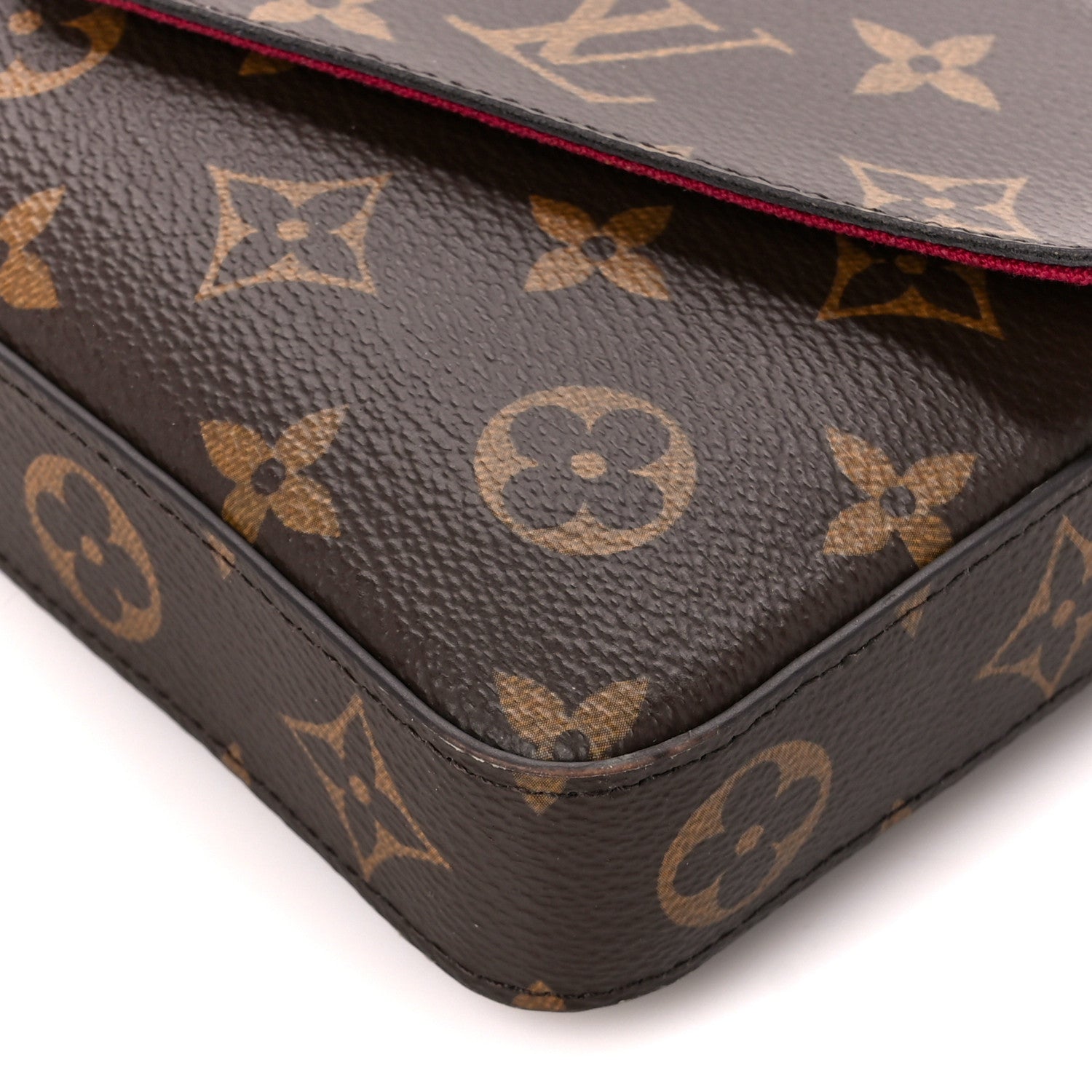 Louis Vuitton Monogram Pochette Felicie Chain Wallet Fuchsia 10 of 10