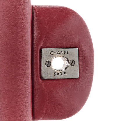 Chanel Lambskin Quilted Jumbo Double Flap Dark Red 7 of 11