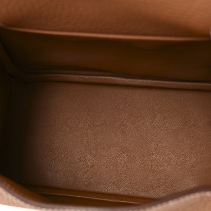 Hermes Taurillon Clemence Mini Lindy 20 Gold 5 of 11