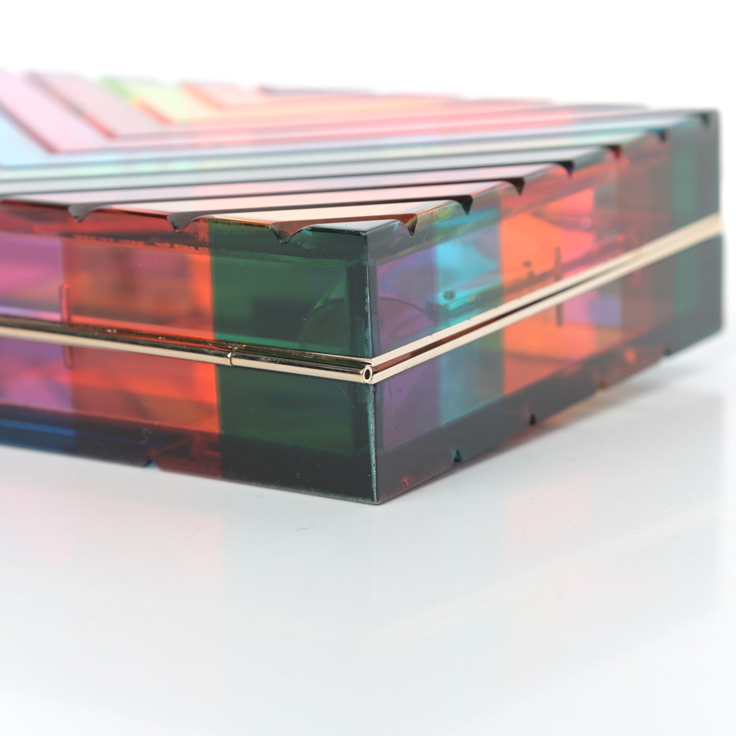 Acrylic 1973 Clutch With Chain Multicolor